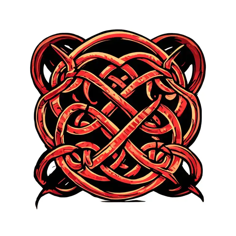 Celtic Pattern With Elements Intertwined