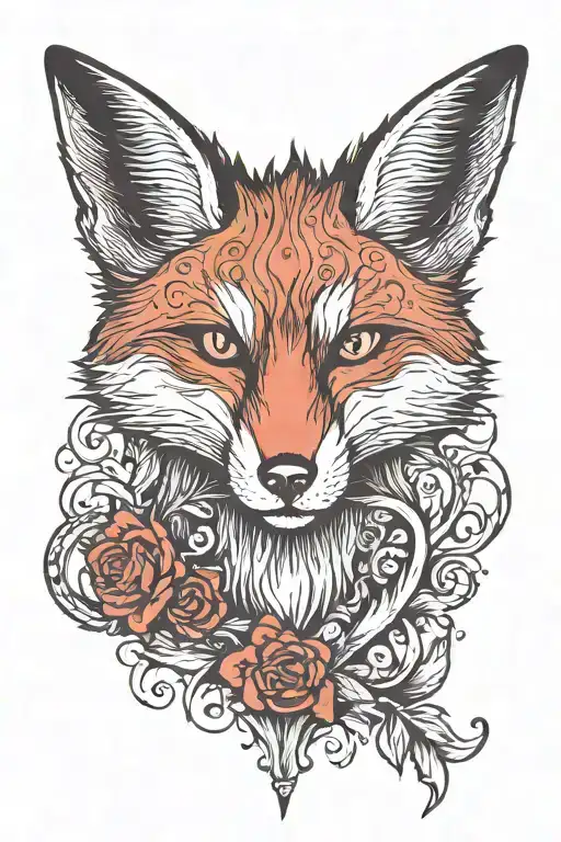 A Fox With Vampire Wings And Horns