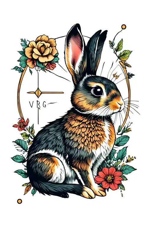 Virgo Zodiac Sign With Rabbit