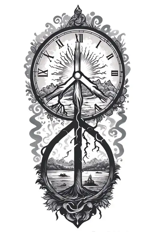 Peace And Lightining Storm And Time And Nature