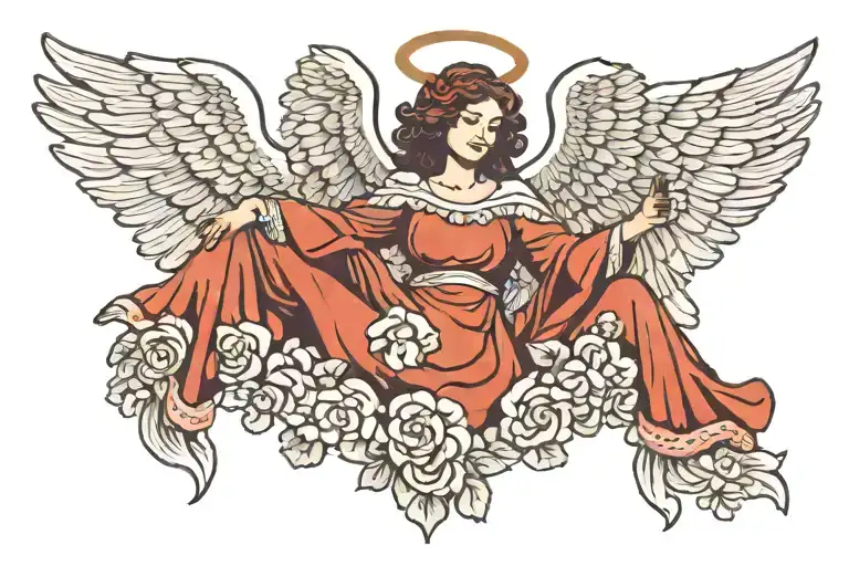 Posing Female Angel