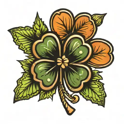 Western Penny And Four Leaf Clover