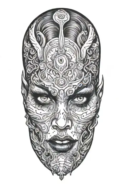 Sexy Demon Bleeding Out Of Her Eyes