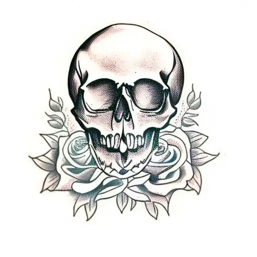 Skull With Roses