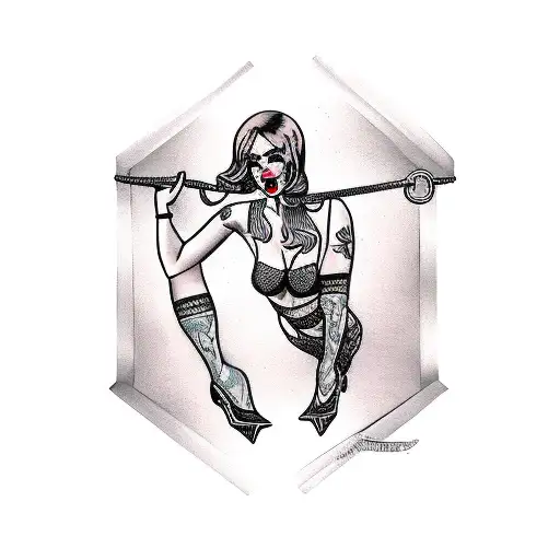 Scorpio Woman In Stockings Bondage