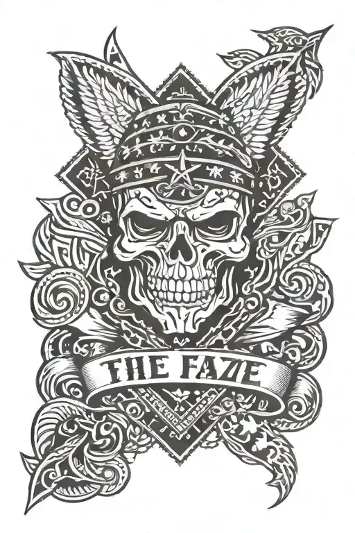 Do The Faze Logo With A Bandana Going Through It Gangsta