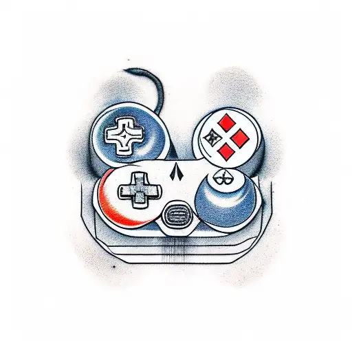 A Minimalist Design Of A Video Game Controller With Chinese Ink Art Elements