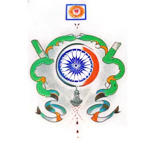 Hindi - Mera Bharat Mahan Message With Indian Flag