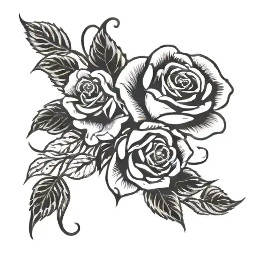 Women And Rose Wrapped