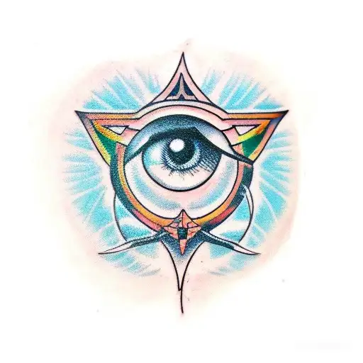 Ankh Symbol And Eye Of Horus