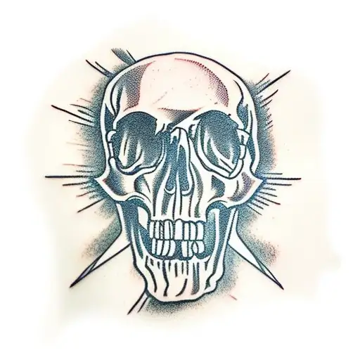 Drumsticks Going Through A Skull