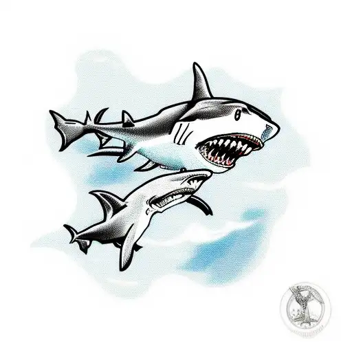 Shark Swimming In A Glacier