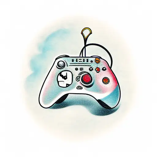 A Gaming Controller Merging With A Keyboard And Mouse