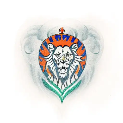 Netherlands Lion Logo Inside A Heart