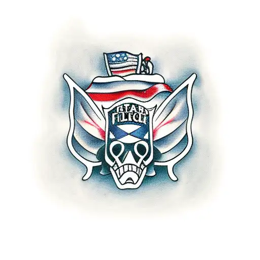 Firefighter With American Flag