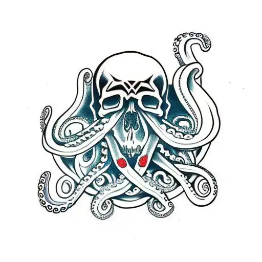 Skull With Octopus