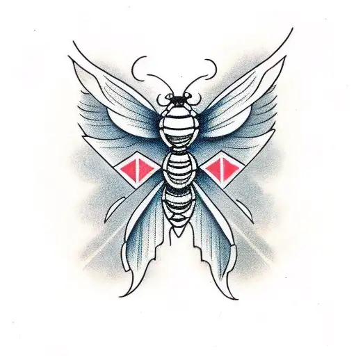 Death Moth With Joining Triangles