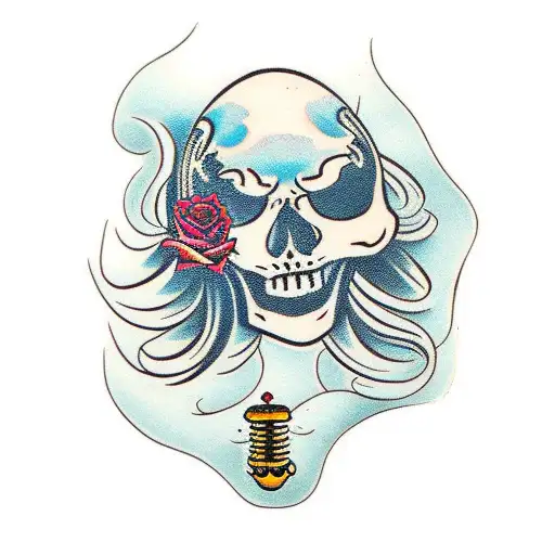 Skeleton Cowgirl Face