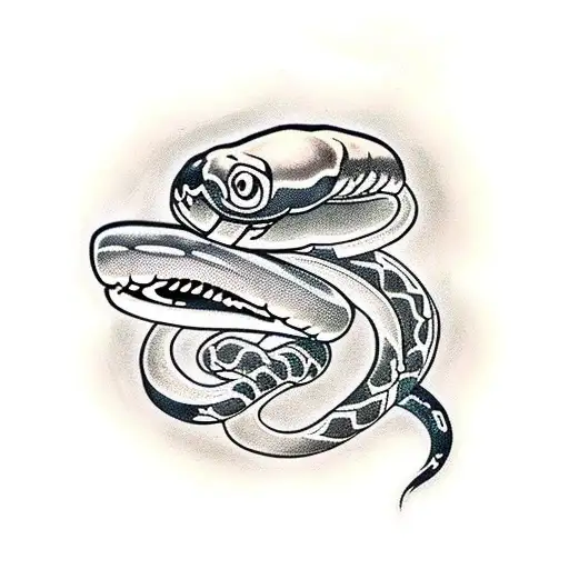 Black And Grey Snake
