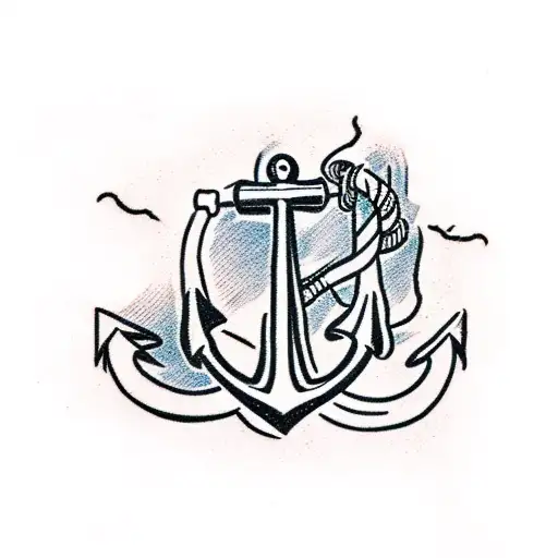 Anchor With Rat And Rose