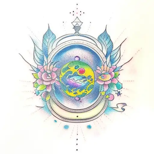 An Open Book With Vibrant Colors And Magical Elements