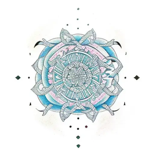 A Mandala Design Inspired By Alice In Wonderland With Scottish Elements