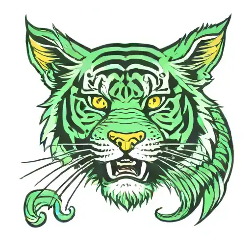 Green Tiger Head