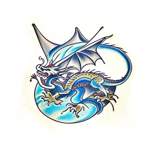 Dragon With Blue Eyes