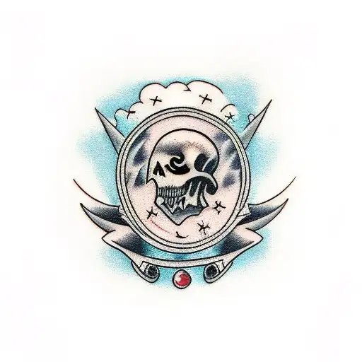 Dark Graveyard With Ravens