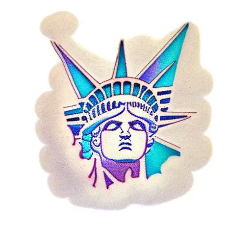 Cloud Sleeve With Statue Of Liberty