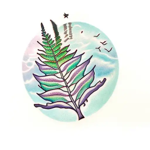 Fern Tree And Firefly