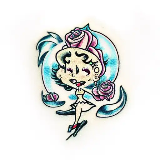 Betty Boop In A Rose