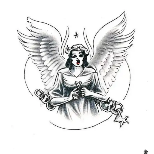 Angel And Demon Chained