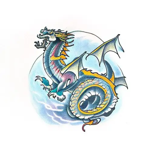 Dragon Wrapped Around Sheep