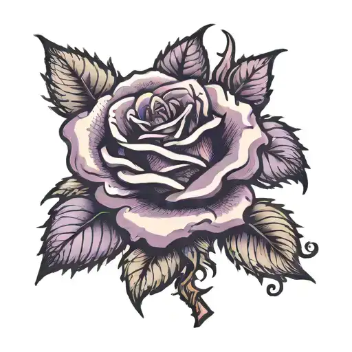 A Rose With Purple Fire Details