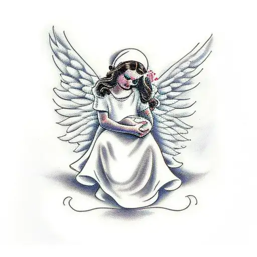 Angel And Christmas And Mother