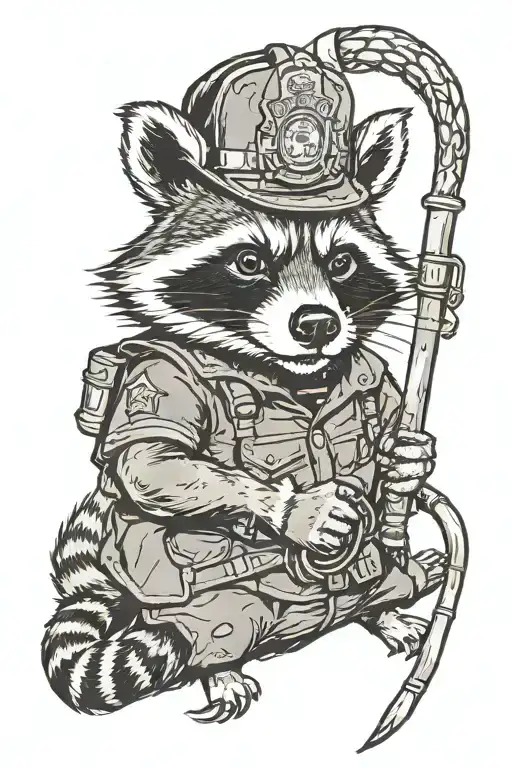 Firefighter Raccoon