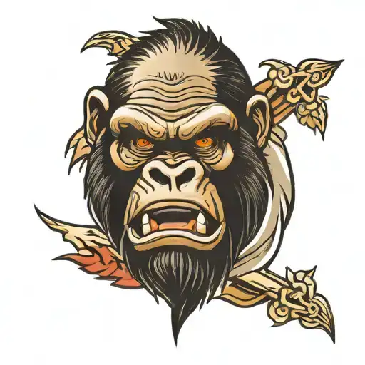 Angry Face Gorilla
