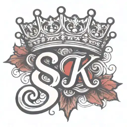 The Letters S&k With A Crown