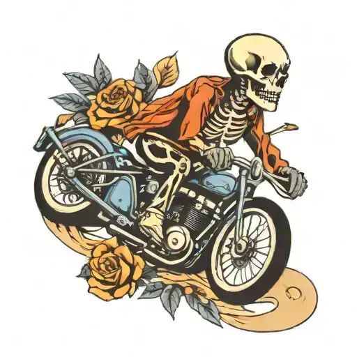 Skeleton On Bike