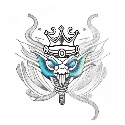 King Cobra Wearing Crown