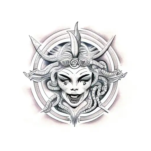 Medusa Con Media Luna