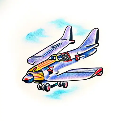 Plane Fly Over Golf Course