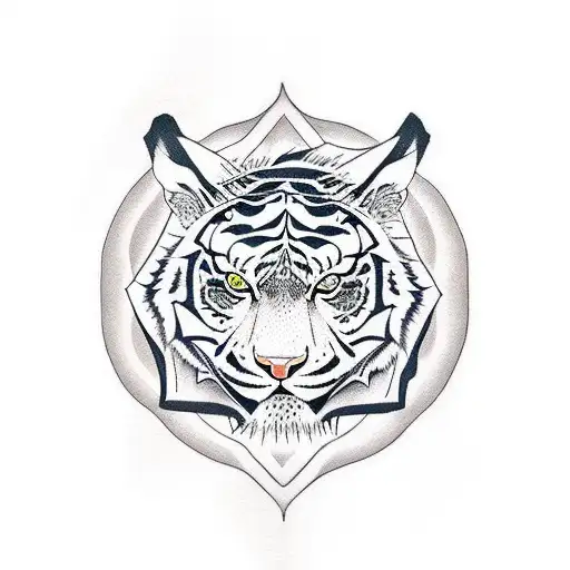 A Fierce Tiger In A Meditative Yoga Pose