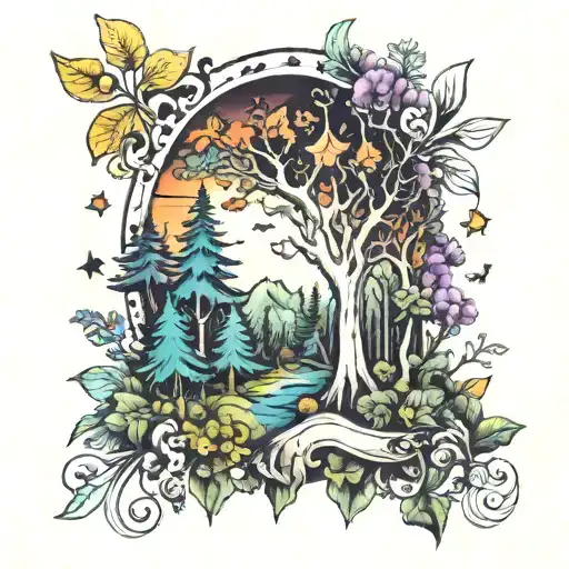 Psychedelic Forest Sleeve