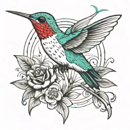 Hummingbird With Arrows Crossing