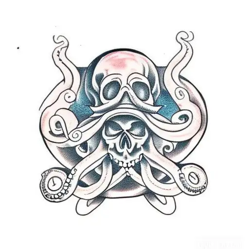 Skull With Octopus