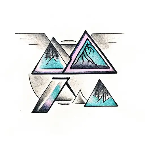 Triangle With A Tree Inside