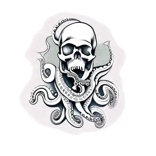 Skull With Octopus