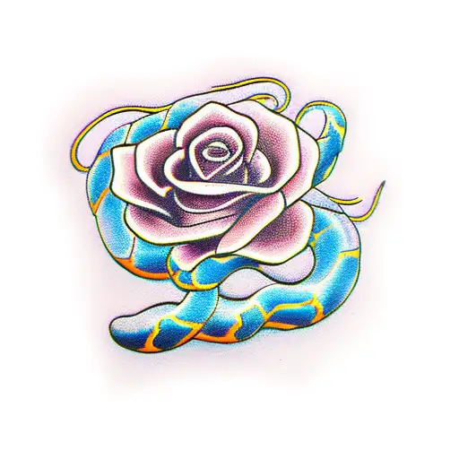 Snake With Roses